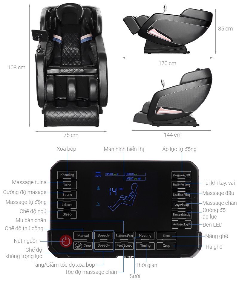 Ghế Massage toàn thân Airbike Sport MK-280 - hinh 04