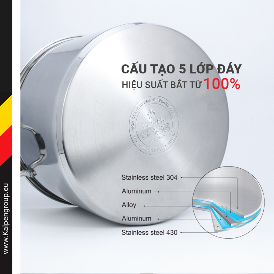 Nồi luộc gà inox 304 Kalpen - hinh 09