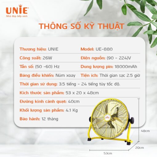 Quạt Sàn Tích Điện Unie UE880 - hinh 07