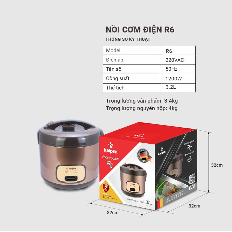 Nồi cơm điện cao cấp Kalpen R6 - hinh 012